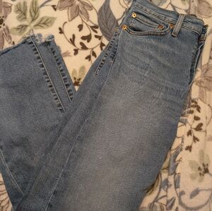 Women's Levi's Wedgie Straight Ankle Jeans, Size 30, Distressed